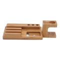 eco-friendly Bamboo universal Multi Device Organizer for mobile /ipad /iwatch/tablet